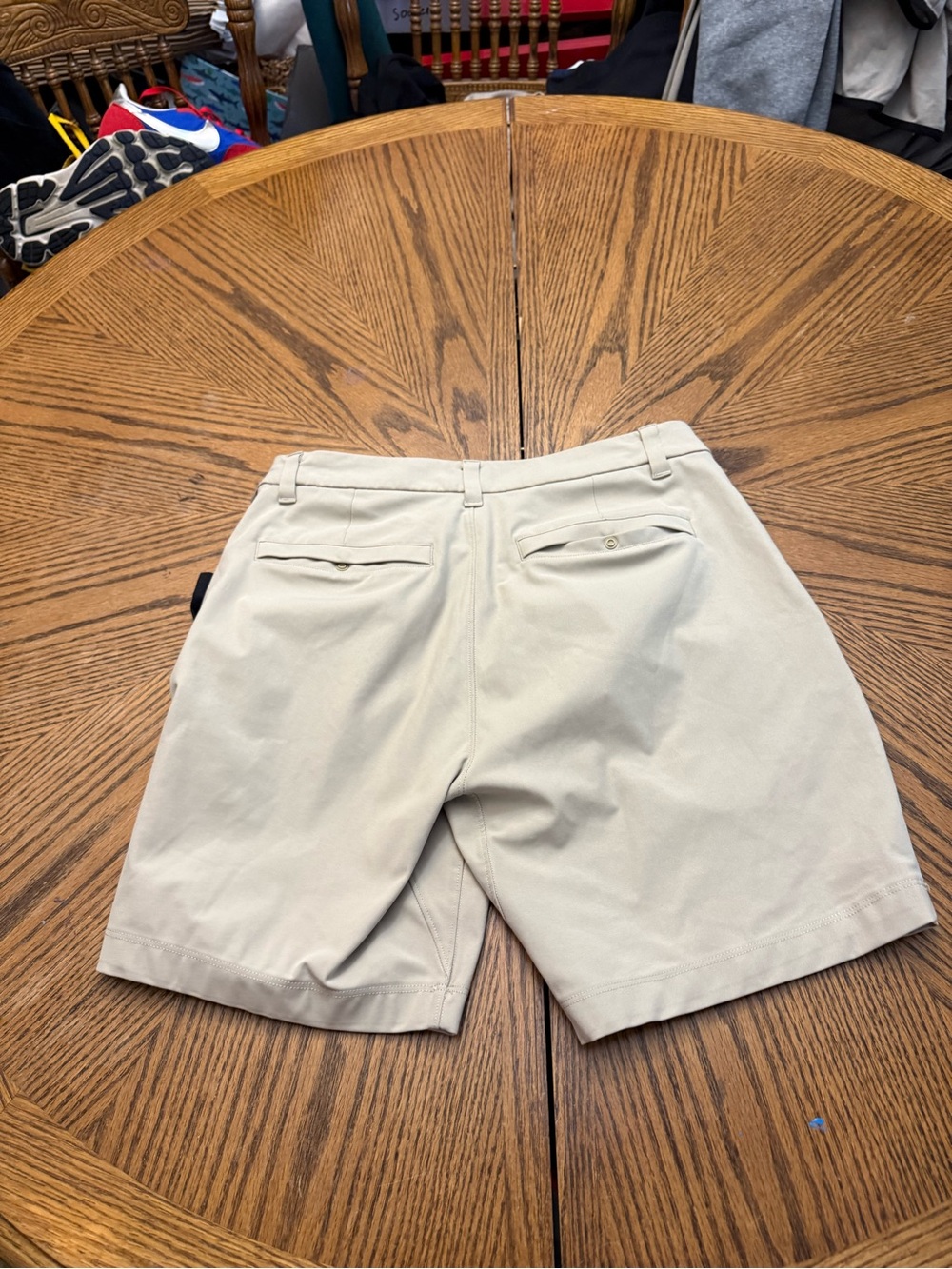lululemon athletica Beige Flat-Front Men's Shorts - Picture 5 of 5